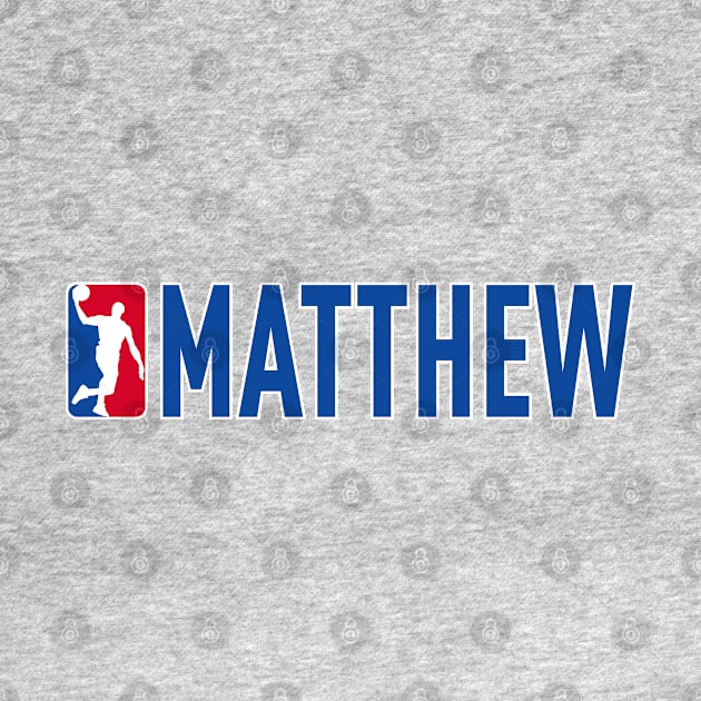 Matthew NBA Basketball Custom Player Your Name T-Shirt by Baseball Your Name